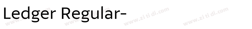 Ledger Regular字体转换